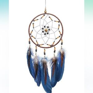 Blue Feather Dreamcatcher Wall Decor